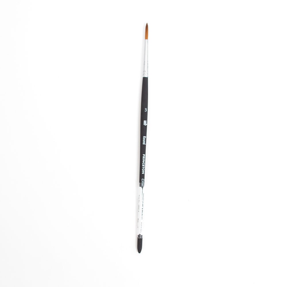 Princeton, Elite, Synthetic, Kolinsky Sable, Watercolor, Brush, Round, 3